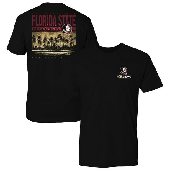 Men's FloGrown Black Florida State Seminoles Best Beach T-Shirt