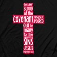thumbnail image 3 of T-Shirt Graphique à Manches Courtes Col Rond Unisexe en Coton Noir avec Croix de Donneur de Sang, 3 of 7