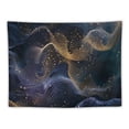 thumbnail image 5 of JRXY Gold and Blue Abstract Art Tapestry Painting, 5 of 6