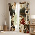 thumbnail image 3 of Castle Fairy Bear Wildlife Curtains Pack of 2 (42x84 Each),Vintage Cabin Curtains Blackout, 3 of 6