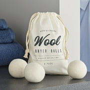 Better Homes & Gardens Wool Dryer Balls, Natural, High-Quality New Zealand Wool, 6‑Count