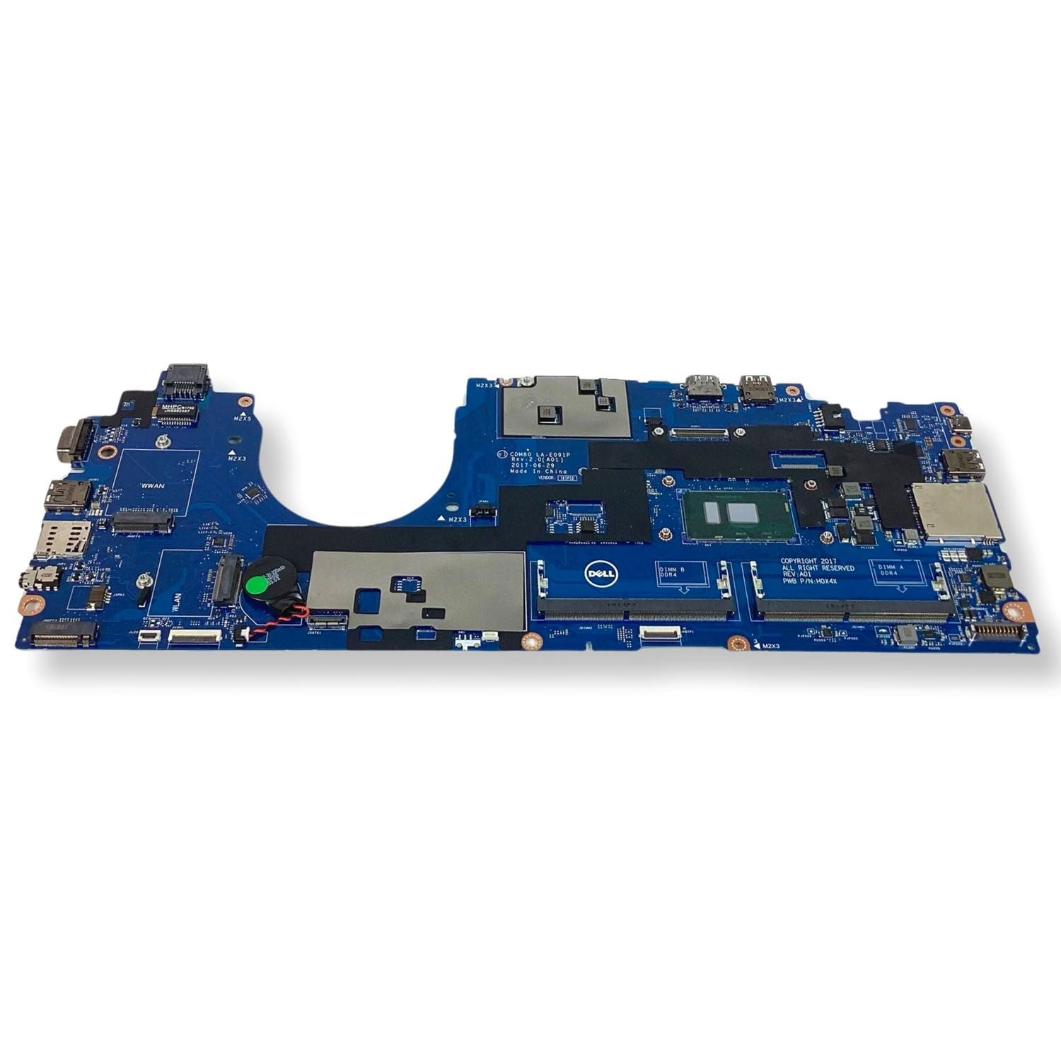 Pre-Owned Dell OEM Latitude 5580 Motherboard with Intel i5 2.5GHz CPU Intel Graphics 25W0N