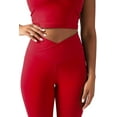 thumbnail image 4 of YITTY Active Women's UltraLuxe Crossover High-Waist Legging, Athleisure, 4-Way-Stretch, Heated Red, M, 7/8 Length, 4 of 8