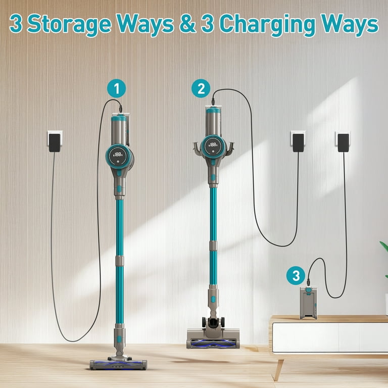 KUOSE Cordless Vacuum Cleaner 38000PA Suction, 400W Motor