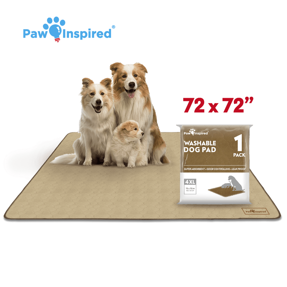 72'' x 72'' Paw Inspired Washable Pee Pads for Dogs Reusable Puppy