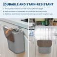 thumbnail image 5 of 2.4 Gallon Kitchen Hanging Small Trash Can with Stainless Steel Lid, Odor-Free Compost Bin, Space-Saving Garbage Can for Cabinet, Under Sink, RV, Bathroom, Grey, 5 of 7