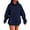Navy |#1, variant on Kopltyrfg Oversized Hoodie for Women Trendy Hoodies Basic Solid Sweatshirts with Pocket Fleece Pullover Fashion Casual Tops Dark Green L