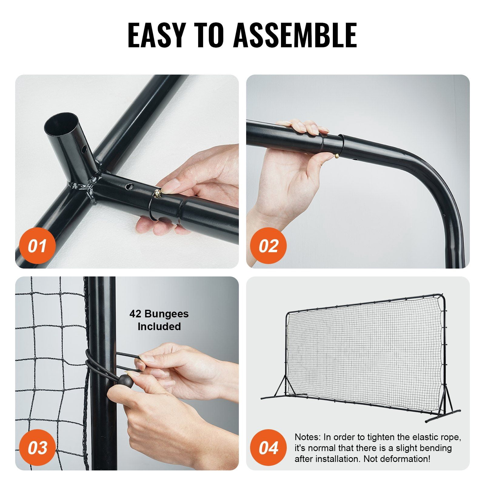 Iron Soccer Rebounder Net 12x6FT - Portable Football Training Aid for Backyard, Solo & Team Drills - Bonus Carry Bag Included