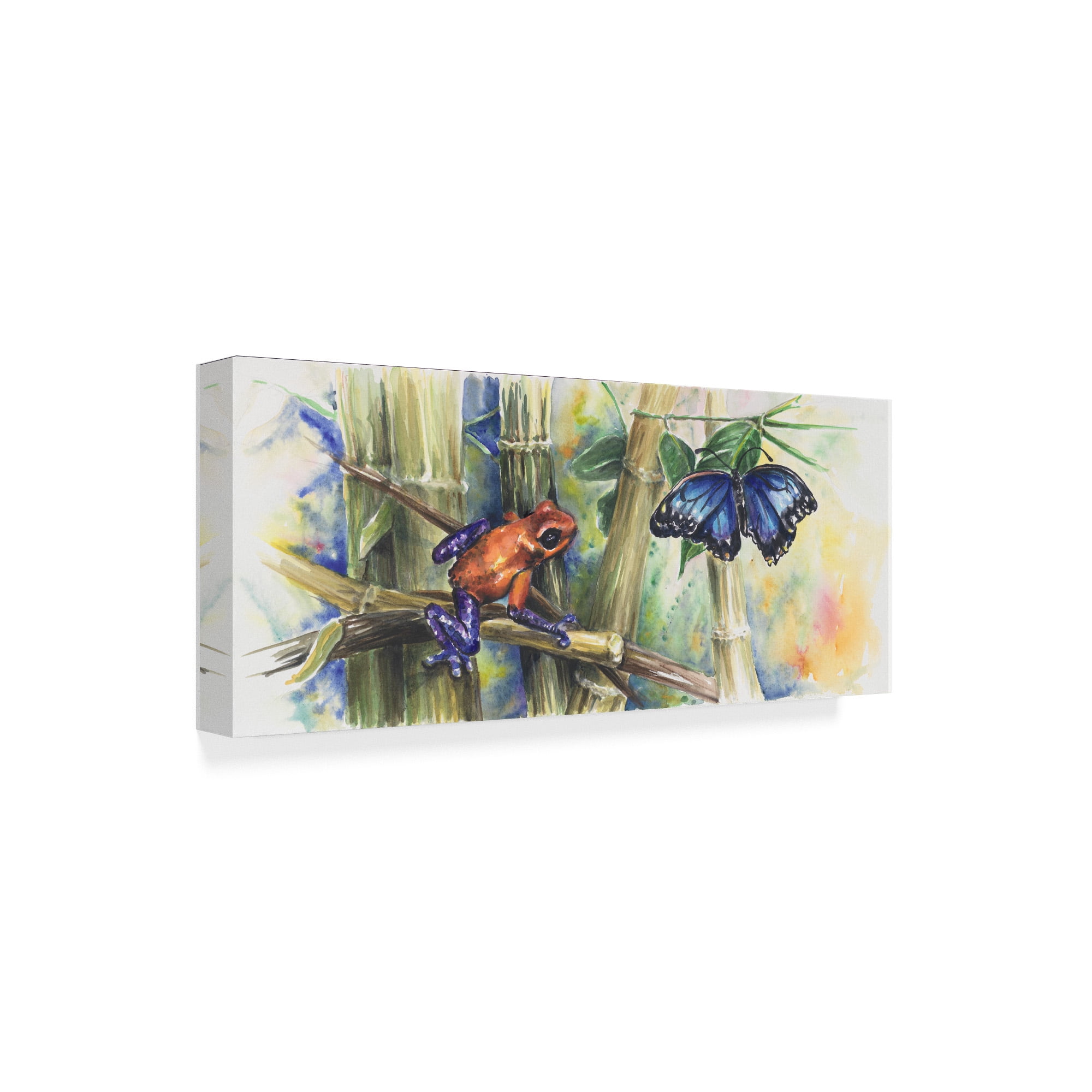 Trademark Fine Art 'Blue Morpho Frog' Canvas Art by Charlsie Kelly