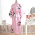 thumbnail image 3 of Lingerie for Women Apparel Dress Kimono Gown for Women Elegant Bath Robe Nightwear Craft Print Fancy Pink One Size, 3 of 4