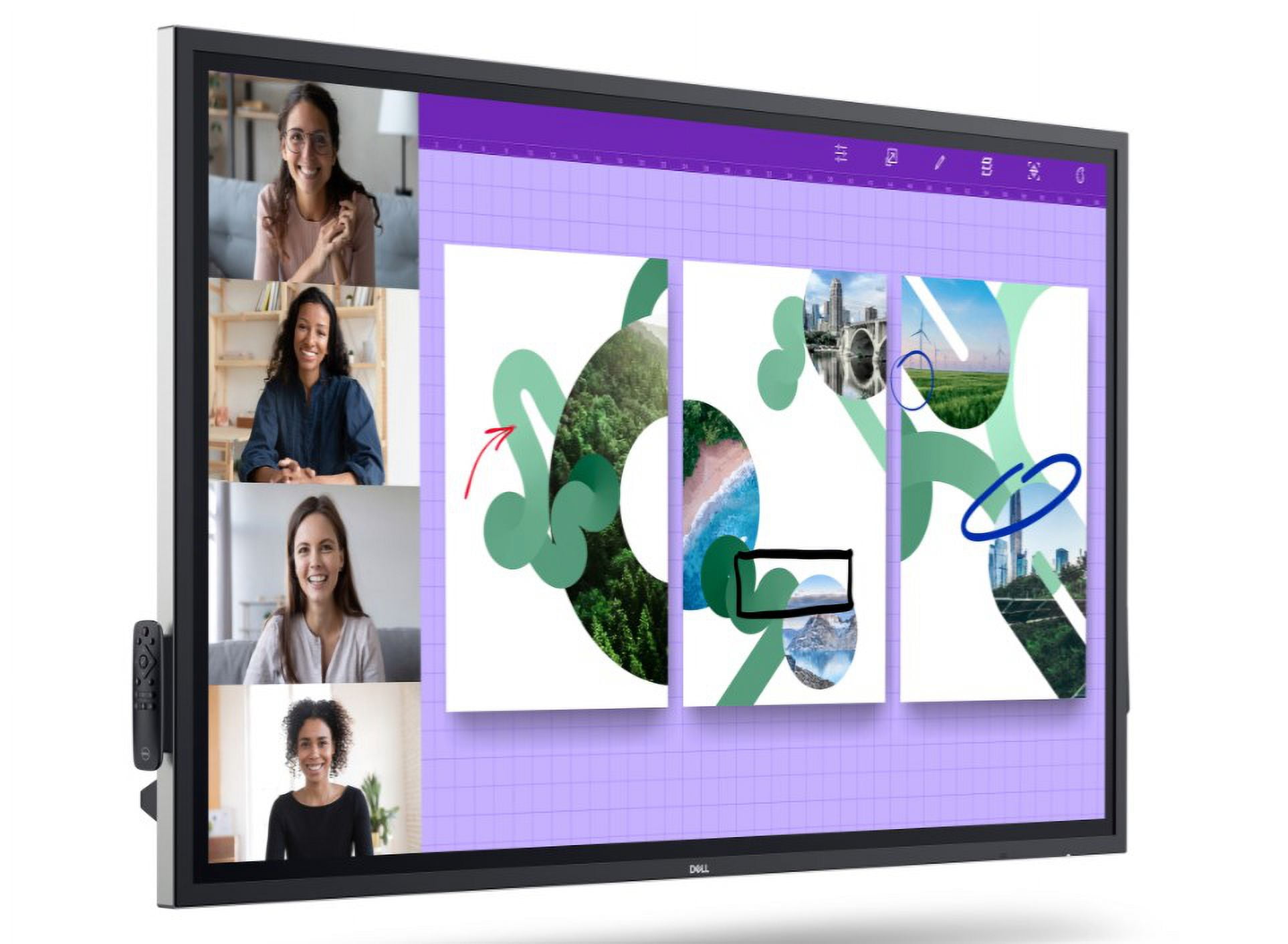 DELL 65 " P6524QT Interactive flat panel LCD 350 cd/m² 4K Ultra HD Black Touchscreen Monitor