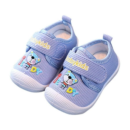 Avrntaa Baby Shoes - Infant Sneakers Newborn Loafers Flats Boys Girls First Walking Shoes Kid Shoes Blue Shoes Size 6Toddler