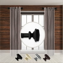 Domovina Pat 1 - inc  dia. Side Curtain Rod 12-20 inch long , Set of 2-Color:Black