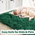 thumbnail image 2 of Deep Green Area Rug for Living Room,5x8 Rug,Fluffy Thick Rug for Bedroom,Soft Indoor Furry Rug for Kids Room,Teen,Women,Shag Modern Cool Rug for Nursery Playroom Classroom,Carpet, 2 of 8