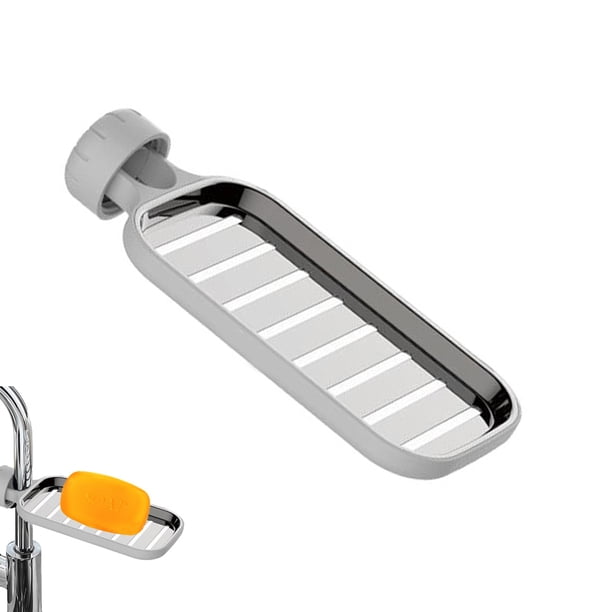 Welltouring - Soporte para esponja para fregadero, estante de almacenamiento para grifo, carrito de ducha para colgar en cocina y baño