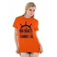 thumbnail image 4 of I Like Big Boats and I Cannot Lie Plus Size Crewneck Graphic Tee Shirt Brisco Brands 4X, 4 of 5