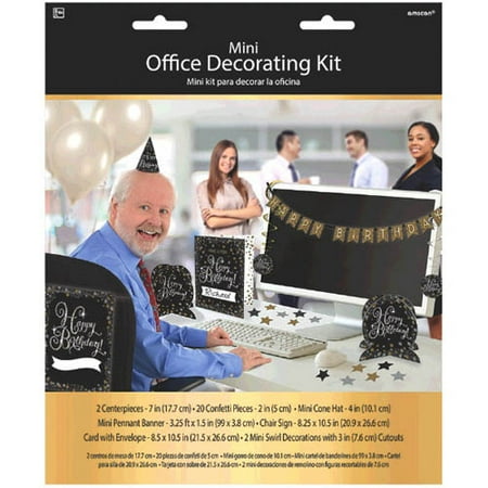 - Happy Birthday 'Sparkling Celebration' Office Decorating Kit (28pc)