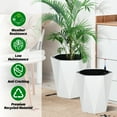 thumbnail image 3 of BeesClover 16 Inch Tall Diamond Planters Set of 2, Medium Flower Pots Outdoor and Indoor, with a Water Level Monitor and Wheels for Patio, Porch, Living Room, or Home Office, 3 of 8