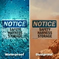 thumbnail image 5 of (2 Pack) Safety Harness Storage OSHA Notice Sign 14 Inch X 10 Inch Vinyl Label Decal Sticker Weather Resistant, UV Protected for Workplace, Business, and Construction Site, Made in the, 5 of 7