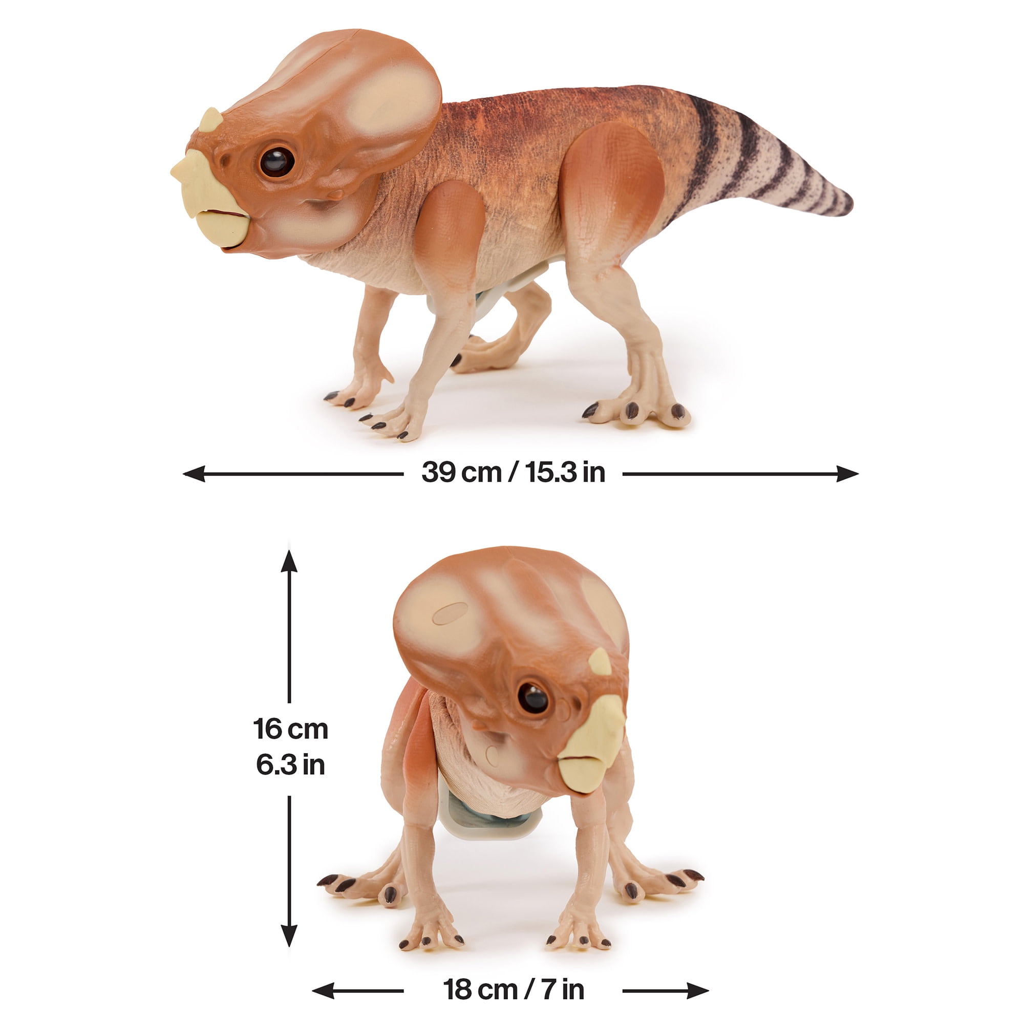 WOW! STUFF: Jurassic World Dolores Deluxe Puppetronic by RealFX - Interactive Baby Aquilops, 30+ Actions & Sounds, Realistic 15" Dinosaur Toy, Ages 8+