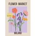 thumbnail image 2 of Haase, Andrea 11x14 White Modern Wood Framed Museum Art Print Titled - Flower Market Milan, 2 of 4