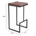 thumbnail image 3 of Element Barstool Brown, 3 of 9