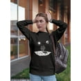 thumbnail image 2 of Kissing Astronauts On The Moon Sweatshirt Women -Image by Shutterstock, Female Medium, 2 of 4