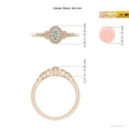 thumbnail image 4 of ANGARA Natural 0.12 Ct. Diamond Halo Engagement Ring in 14K Rose Gold for Women (Ring Size: 3.5), 4 of 9