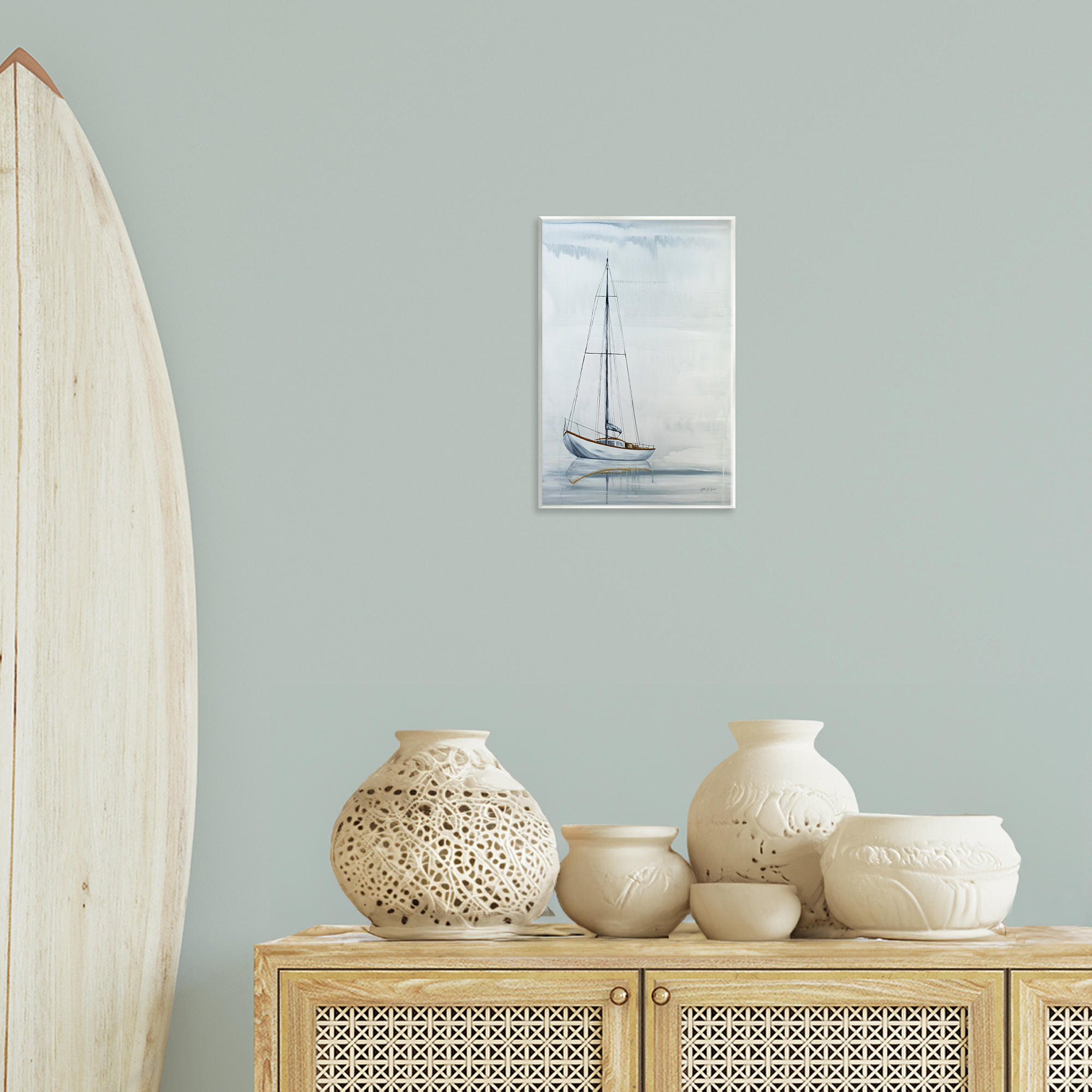 Stupell Industries Sail The Horizon Transportation Painting Unframed Art Print Wall Art, 10 x 15