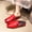 Red, variant on PiGOGI Women's Peep Toe Mules Cut Out Low Heel Non-Slip Comfortable Slide Sandals Summer White 9.5