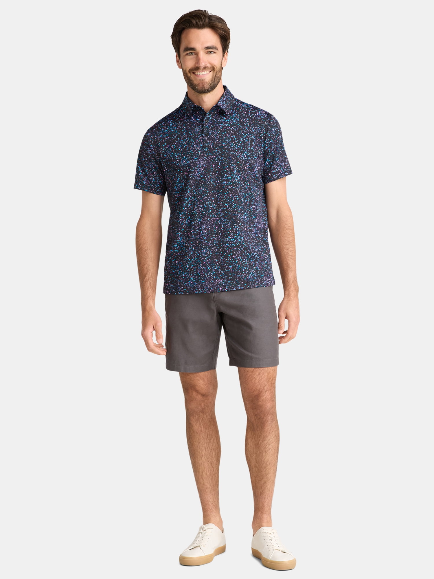 Birdie Bound Men's Novelty Print Golf Polo Shirt, Sizes S-3XL