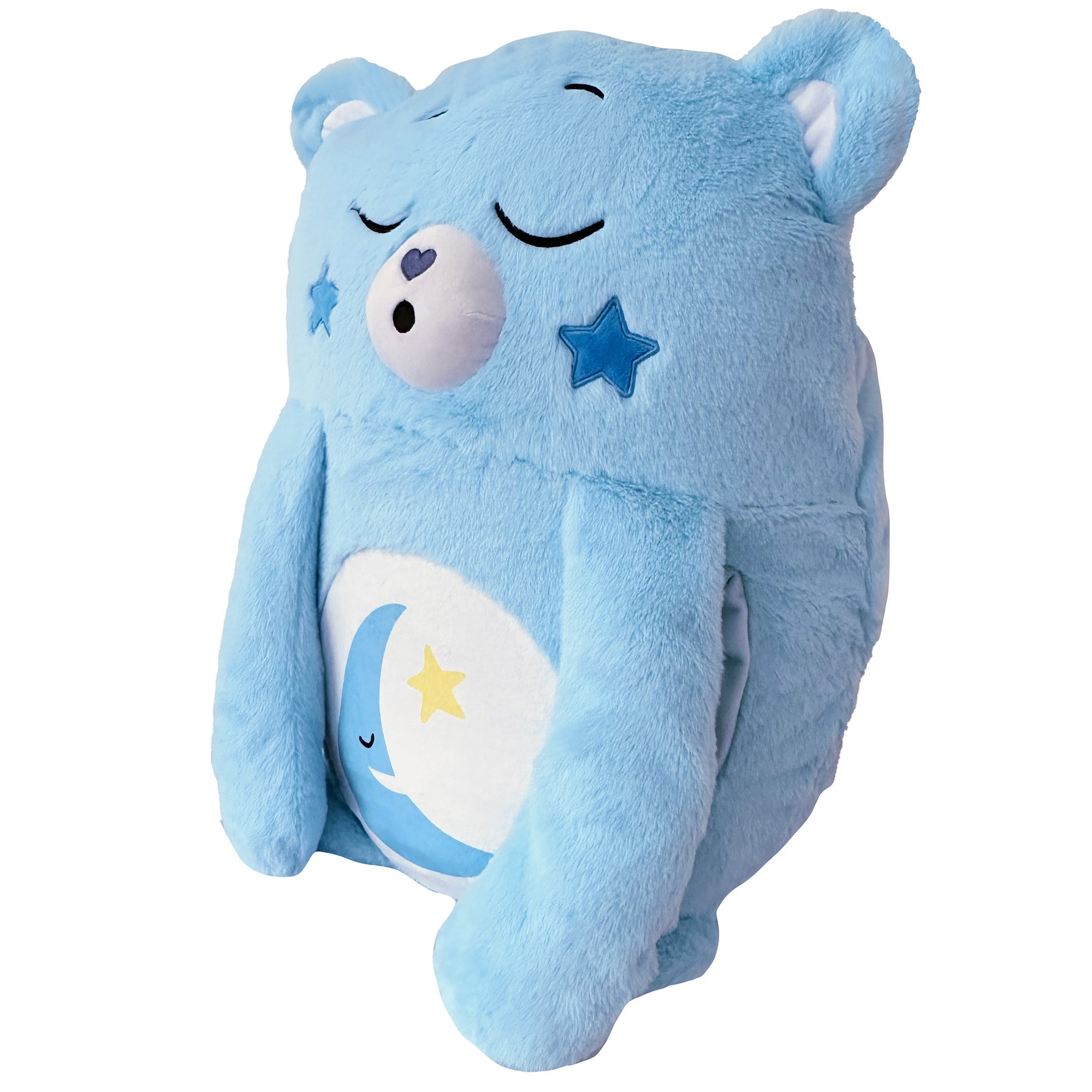 Happy Nappers: Care Bears Pillow Pocket Pal - Bedtime Bear - Plush Character Pillow Case, Animal Cover w/ Weighted Paws, Soft Huggable Companion, Kids