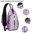 thumbnail image 2 of Crossbody Sling Backpack for Women Men Concept Pink and Ultraviolet Pineapple Shoulder Sling Crossbody Casual Chest Bag for Travel Sports Running Hiking, 2 of 6