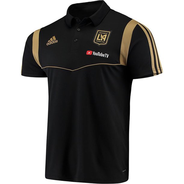 adidas Los Angeles Football Club - Polo de rugby para hombre, color negro, grande