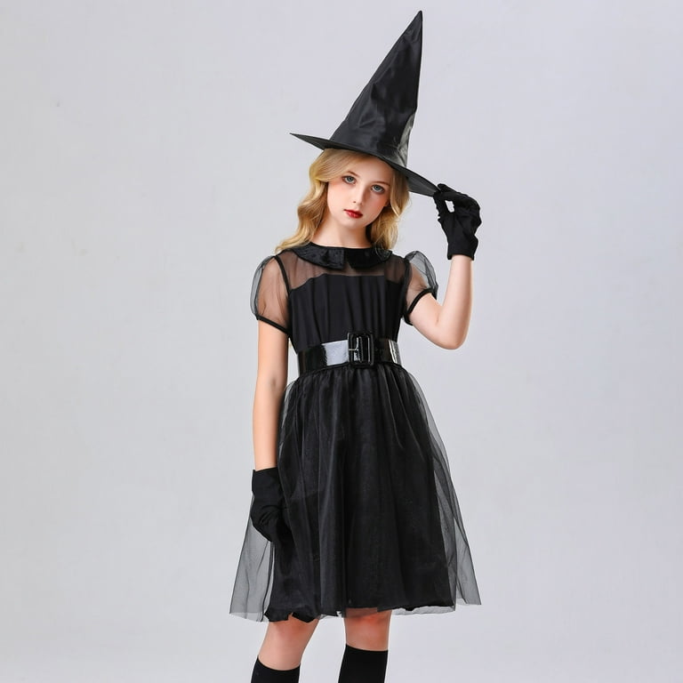 Zcfzjw Toddler Kids Halloween Fancy Dress Up Costumes Clothes 2023 Trendy Cute Baby Girls Cosplay Party Princess Dress Outfits with Head Wear Set Z11