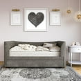 thumbnail image 3 of Max & Finn Valentina Upholstered Daybed with Trundle, Twin, Gray Velvet, 3 of 10