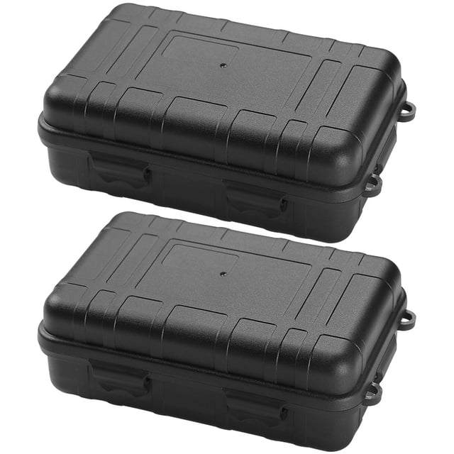 KAKOWELY 2 Pcs Boîte de Rangement de Survie Solide Extérieure Antichoc Anti-Pression, 7.28x"X4.53"X2.36 Pouces