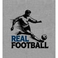 thumbnail image 4 of "Real Football" Sports Back to School Adult Heather Gray Crew Neck Short Sleeve Tee-Medium, 4 of 4