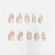 thumbnail image 1 of 24-Pack Swirl Stiletto False Nails Short, Creamy French Press Nail Design, Cute Nude False Nails Short With Nail Glue, 1 of 4