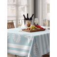 thumbnail image 6 of Sky Blue Striped Coastal Table Cloth, Nautical Beach Starfish Shell Waterproof Tablecloth for Rectangle Tables, Reusable Washable Fabric Table Cover for Restaurant Kitchen Dining Tables 52"x70", 6 of 6