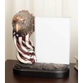 thumbnail image 1 of Patriotic Bald Eagle Bust And American Flag Statue With Glass 4X6 Picture Frame, 1 of 5