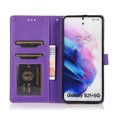 thumbnail image 3 of Shining Wallet Case for Samsung Galaxy S22 with Card Slots Holder Kickstand Flip Folio Cover, Sparkle Bling PU Leather Diamond Heart Love Magnetic Clasp Stylish Case for Women Girls,Purple, 3 of 6