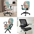 thumbnail image 2 of FKELYI Beach Sea Shell Starfish Print Office Chair Covers with 2 Pcs Arm Rest Covers Stretch Fabric Computer Chair Slipcover Swivel Chairs Protector for Home Office Decor, 2 of 7
