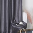 thumbnail image 2 of L & S Set of 2 - Semi Sheer Faux Silk Grommet Curtains Window Panels for Home Living Room/Bedroom - 54" by 84" Inch Long Color: Charcoal, 2 of 5