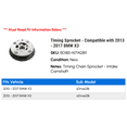 thumbnail image 2 of Timing Sprocket - Compatible with 2013 - 2017 BMW X3 2014 2015 2016, 2 of 2