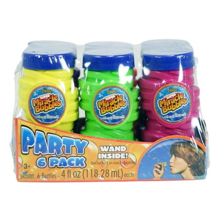 Super Miracle Bubbles Bubble Solution, 4oz, 6pk