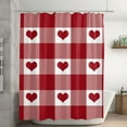 thumbnail image 6 of Valentines Day Shower Curtain Waterproof Shower Curtain for Bathroom Love Xmas Farmhouse Holiday Bathroom Decor 72x72 Inches,Weighted Hem with 12 Hooks Home Bathtub Decoration, 6 of 6