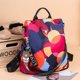 thumbnail image 2 of Mochilas para mujer al aire libre, bolsas de ocio, mochilas al aire libre, bolsas de viaje, bolsas de lona para mujer, bolsos (bollo de flores rojas), 2 of 5