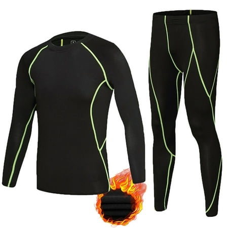

MLFU Kids Thermal Underwear Set Long Sleeve Base Layer Top for Boys Size 115-155cm