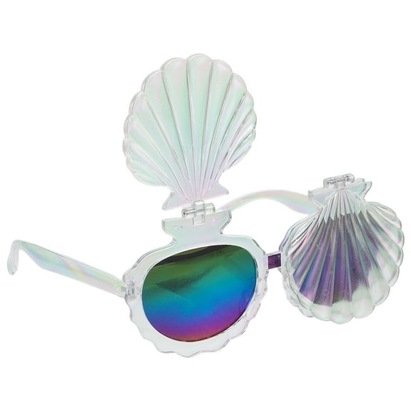 Masteelf Luau Party Sunglasses Funny Hawaiian Shell Glasses Decorative Sun Glasses for Pool Beach Summer Party Supplies Decoration